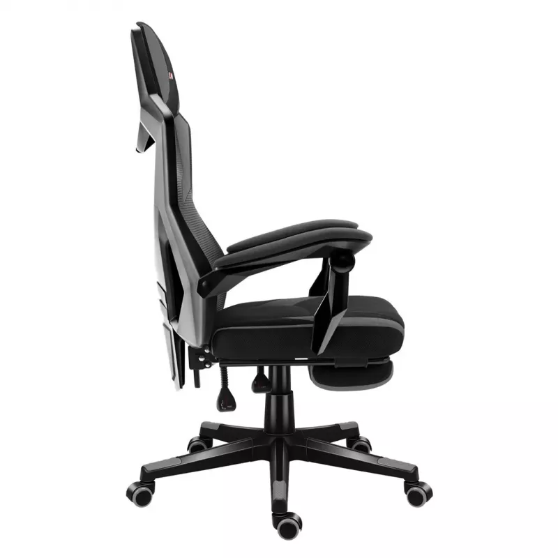 Spēļu krēsls huzaro Combat 3.1 pelēka — ergonomisks, regulējams sēdeklis spēlētājiem