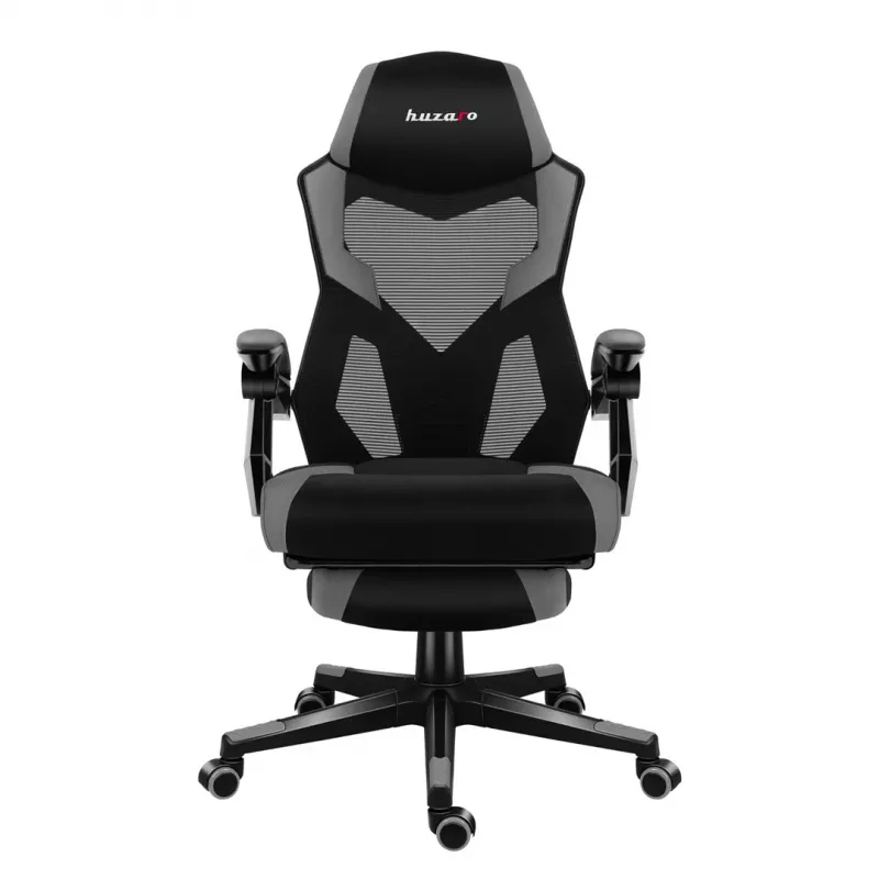 Spēļu krēsls huzaro Combat 3.1 pelēka — ergonomisks, regulējams sēdeklis spēlētājiem