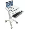 Multivides klēpjdatoru ratiņi ERGOTRON StyleView EMR SV41-6100-0 — balts, alumīnijs/plastmasa, 51 cm augstuma regulēšana, 26 kg