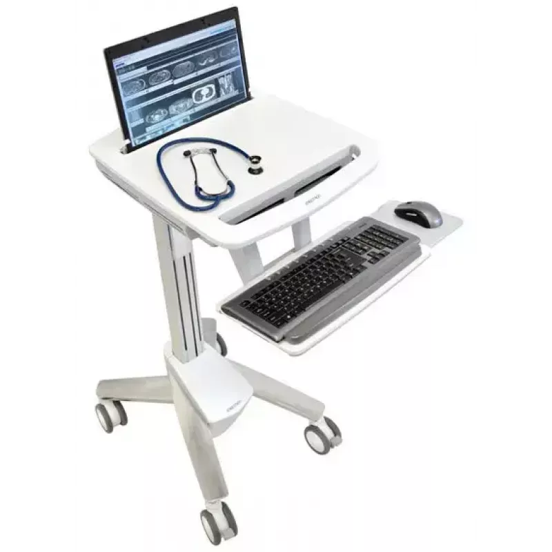 Multivides klēpjdatoru ratiņi ERGOTRON StyleView EMR SV41-6100-0 — balts, alumīnijs/plastmasa, 51 cm augstuma regulēšana, 26 kg