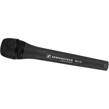 Sennheiser MD 46 rokas dinamiskais reportiera mikrofons, kardioīda raksturlīkne, MD 46