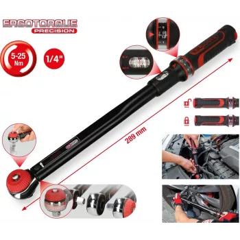 KS TOOLS ERGOTORQUE - Griezes momenta atslēga - 1/4 - 5 - 25 N·m