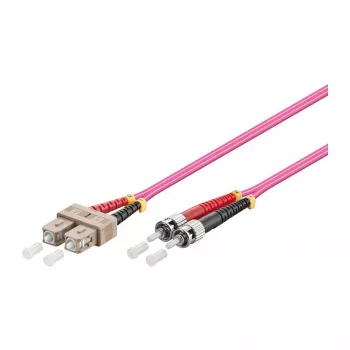 Optiskā šķiedras kabeļa ielāps LWL Duplex OM4 (Multimode, 50/125) SC/ST, LSZH, maināma polaritāte, 3m, Good Connections®