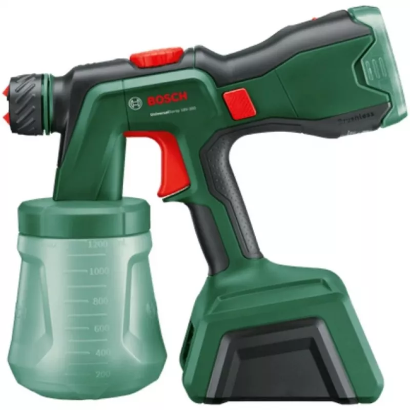 Akumulatora smidzināšanas pistole UniversalSpray 18V-300 solo (Zaļa, bez akumulatora un lādētāja, POWER FOR ALL ALLIANCE)