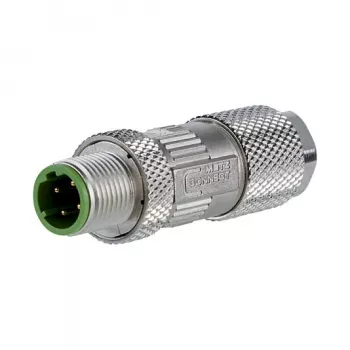 METZ CONNECT M12 spraudnis D-kodēts IP67 Cat. 5 uzstādāms uz lauka taisns