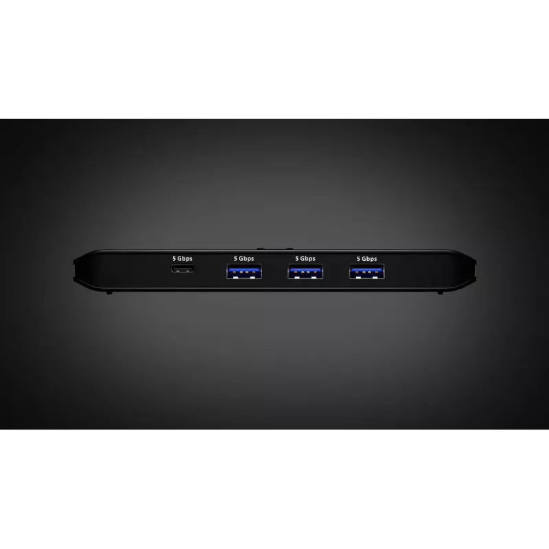 USB 3.2 Gen1 2x4 koplietošanas slēdzis ATEN US5324 ar resursdatora A + C un 4 ierīču pieslēgvietām
