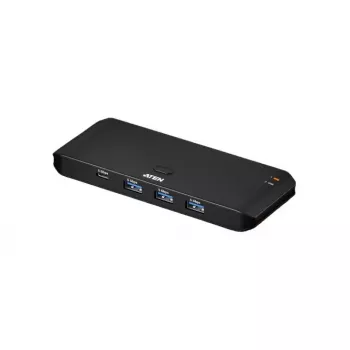 USB 3.2 Gen 1 koplietošanas slēdzis ATEN US4324 — 2x resursdators līdz 4x ierīcei, USB-A/USB-C saskarnes, 5 Gbit/s
