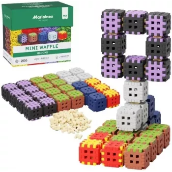Būvbloki Marioinex Mini Waffle 206 gabali — bērnu konstruktoru komplekts