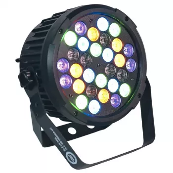 LIGHT4ME Melns PAR 30x3W RGBA-UV LED prožektors