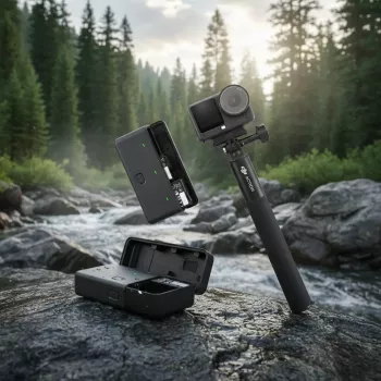 DJI Osmo Action 6 Adventure Combo — 38 MP, 4K Ultra HD, 1/1,1 collu CMOS, 155° skata lauks, 2x digitālā tālummaiņa