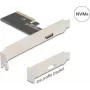 DELOCK PCI Express x4 uz 1x ārējo OCuLink (SFF-8612) adaptera karte, zema profila