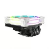 CPU dzesētājs Akasa SOHO H6L RGB balts — zema profila radiators ar RGB ventilatoru, saderīgs ar mini-ITX kompaktajām sistēmām