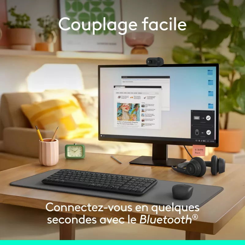 Logitech MK250 - tastatūras un peles komplekts - bezvadu