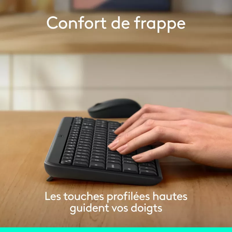 Logitech MK250 - tastatūras un peles komplekts - bezvadu