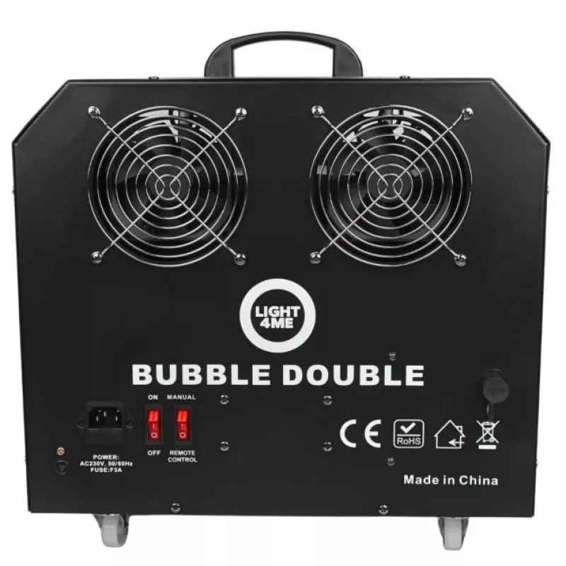 LIGHT4ME BUBBLE DOUBLE - Burbuļu mašīna 300W, bezvadu tālvadība