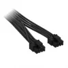 Corsair premium klases pīts 2x 8-pin to 12V-2x6 kabelis, Type-5 barošanas blokam - melns