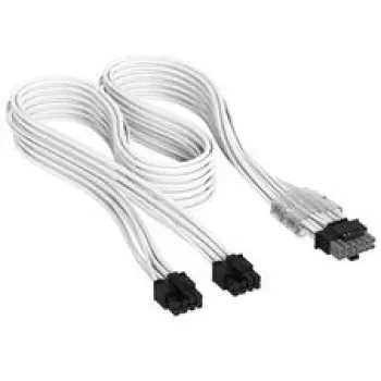 Corsair premium klases pīts 2x 8-Pin to 12V-2x6-Cable, priekš Type-5 barošanas bloka - Balts