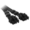 Corsair premium klases pīts 12V-2x6 uz 2x 6+2-Pin-PCIe kabelis, universāls - melns