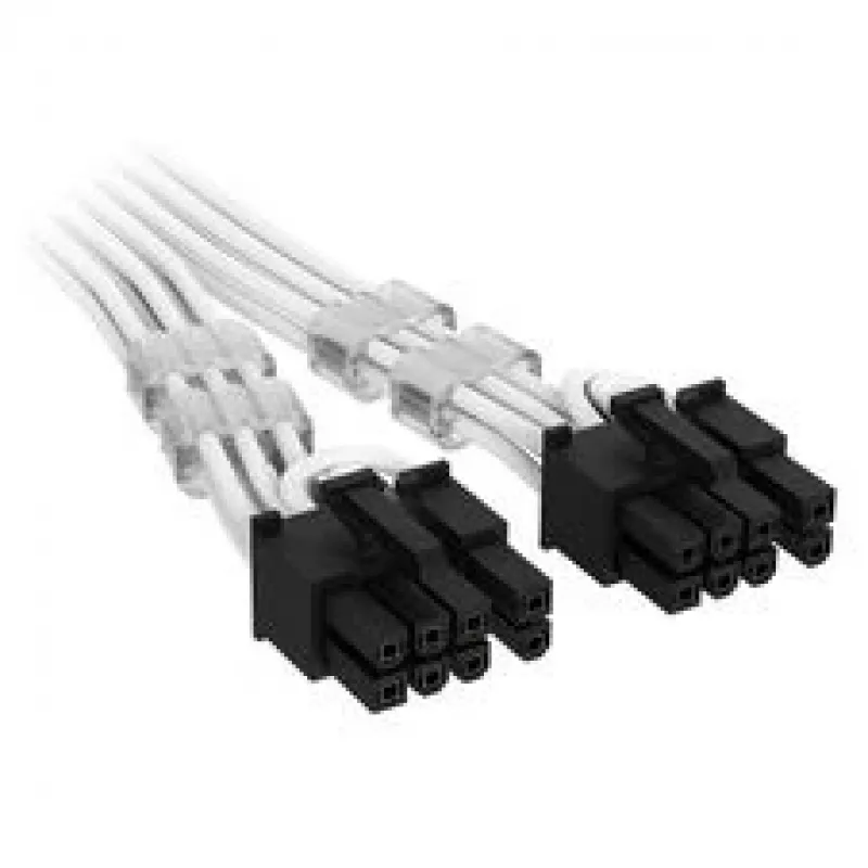 Corsair premium klases pīts 12V-2x6 to 2x 6+2-Pin-PCIe kabelis, Universal - balts