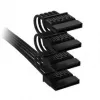 Corsair Premium apvalkotais 4x SATA barošanas kabelis, Type-5 barošanas blokam — melns