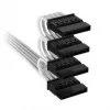 Corsair premium klases pīts 4x SATA-Power kabelis, Type-5 barošanas blokam - White