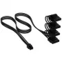Corsair premium klases pīts 4x 4-Pin-Molex-Cable, Type-5 barošanas blokam - Melns