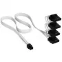 Corsair premium klases pīts 4x 4-Pin-Molex kabelis Type-5 barošanas blokiem - Balts