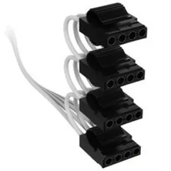Corsair premium klases pīts 4x 4-Pin-Molex kabelis Type-5 barošanas blokiem - Balts