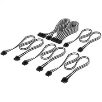 Corsair kabeļu komplekts, Type 4, DC kabelis Starter Kit, individuāli apvilkts - melns / balts