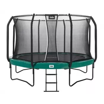 Tramplīns Salta First Class 427 cm ar drošības tīklu — izklaides dārza tramplīns