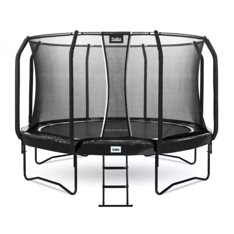 Batuts Salta First Class apaļš 366 cm, fitnesa batuts, melns, modelis 5373A