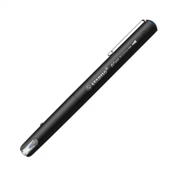 Flomāsters Stabilo dr!ver Medium (0.8 mm) — Zila tinte, melns korpuss
