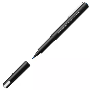 Flomāsters Stabilo dr!ver Medium (0.8 mm) — Zila tinte, melns korpuss