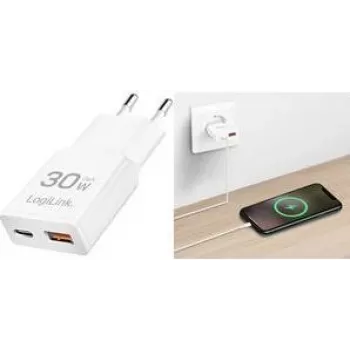 Logilink PA0348 strāvas adapteris balts