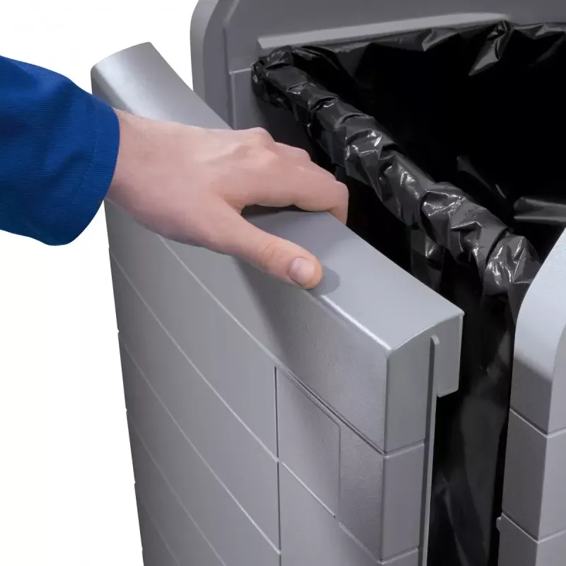 Atkritumu tvertne Hailo ProfiLine WSB Design Plus XXXL — taisnstūrveida ABS pelēka, platums 500 mm, dziļums 470 mm, augstums 110 mm