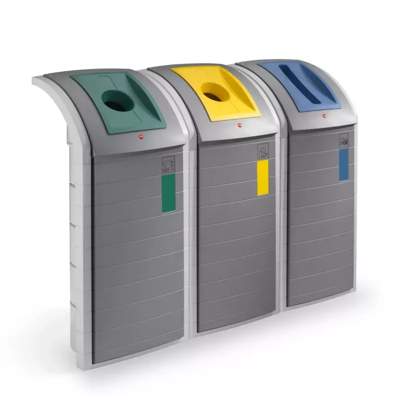 Atkritumu tvertne Hailo ProfiLine WSB Design Plus XXXL — taisnstūrveida ABS pelēka, platums 500 mm, dziļums 470 mm, augstums 110 mm