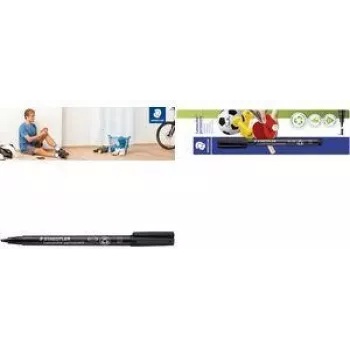 Flomasters Staedtler 314-9 BK-1 — pastāvīgs melns marķieris, ražots Vācijā