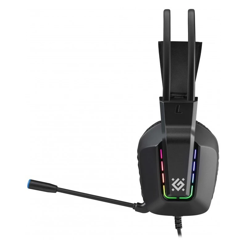 Vadu USB spēļu austiņas DEFENDER GOTHIC RGB ar mikrofonu, melnas