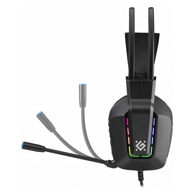 Vadu USB spēļu austiņas DEFENDER GOTHIC RGB ar mikrofonu, melnas