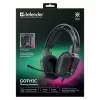 Vadu USB spēļu austiņas DEFENDER GOTHIC RGB ar mikrofonu, melnas