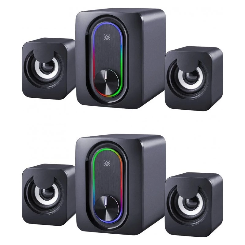 DEFENDER 2.1 datora skaļruņi G14 — 11 W, USB barošana, Bluetooth, RGB LED