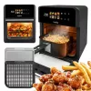 Gaisa cepeškrāsns GreenBlue GB950 1800W, 10 L tilpums, 8 programmas, skāriena panelis, taimeris, melna