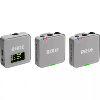 Bezvadu mikrofons Rode Wireless GO III pelēks — kompakts dizains, iebūvēta baterija