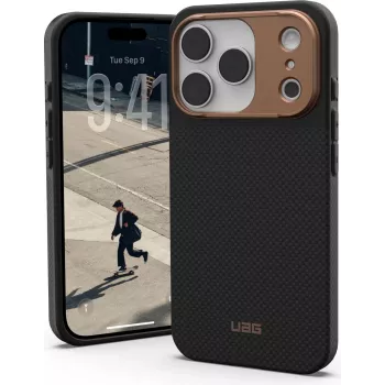 UAG Urban Armor Gear FIBR ARMR MagSafe maciņš | Apple iPhone 17 Pro | kevlar graphite/bronze | 114555113985 (114555113985)