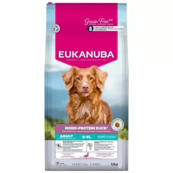 Sausā suņu barība EUKANUBA Special Care Mono-Protein Adult Duck – viena dzīvnieku olbaltumvielu avota formula, 12 kg
