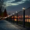 Saules LED staba gaismeklis GreenBlue GB128 WW, 3200K neitrāli balts, kupolveida kupols, 100x100mm, melns
