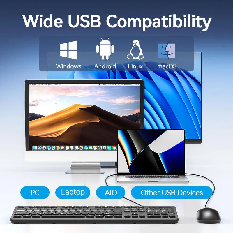 USB optiskā pele MELNA/KTABG Vention