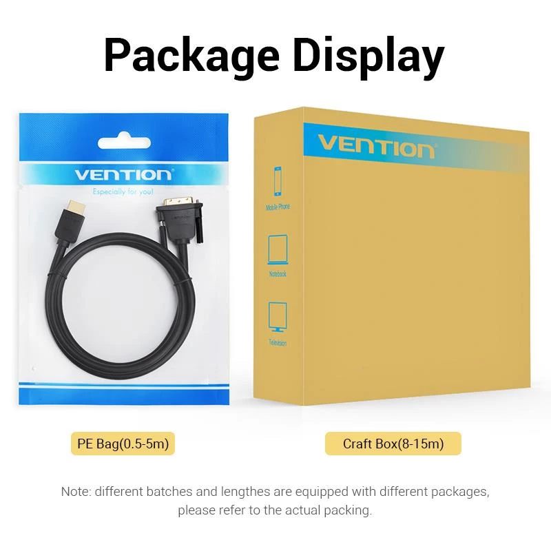 HDMI-DVI kabelis 2M/MELNS ABFBH Vention