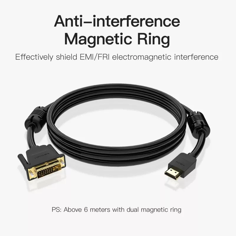 Kabelis HDMI uz DVI 5M/Melns Abfbj Vention