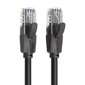 Tīkla kabelis UTP CAT6 Vention IBEBG RJ45 Ethernet 1000Mbps 1,5m Melns